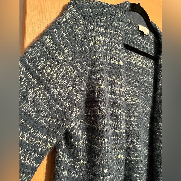 Loft Blue Marled Flecked Open Cardigan Sweater - Picture 7 of 10